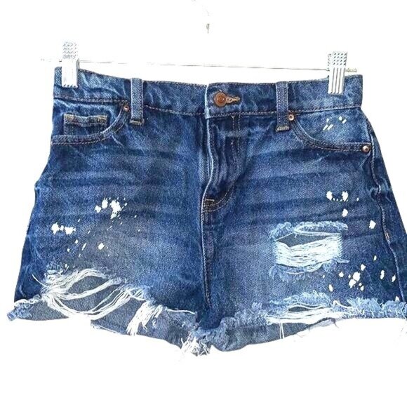 No Boundaries High Rise Distressed Denim Shorts Size 1 - Picture 1 of 8